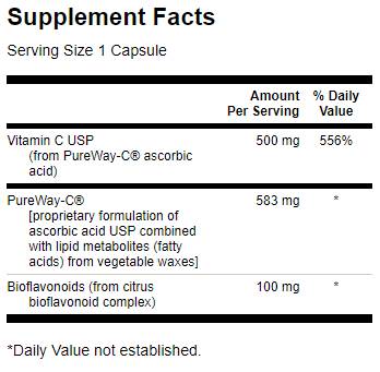 PureWay-C 500 mg with Bioflavonoids 90 capsules
