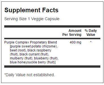 Fialové antioxidanty ovocné a vegetariánské komplex 400 mg - 60 tobolek