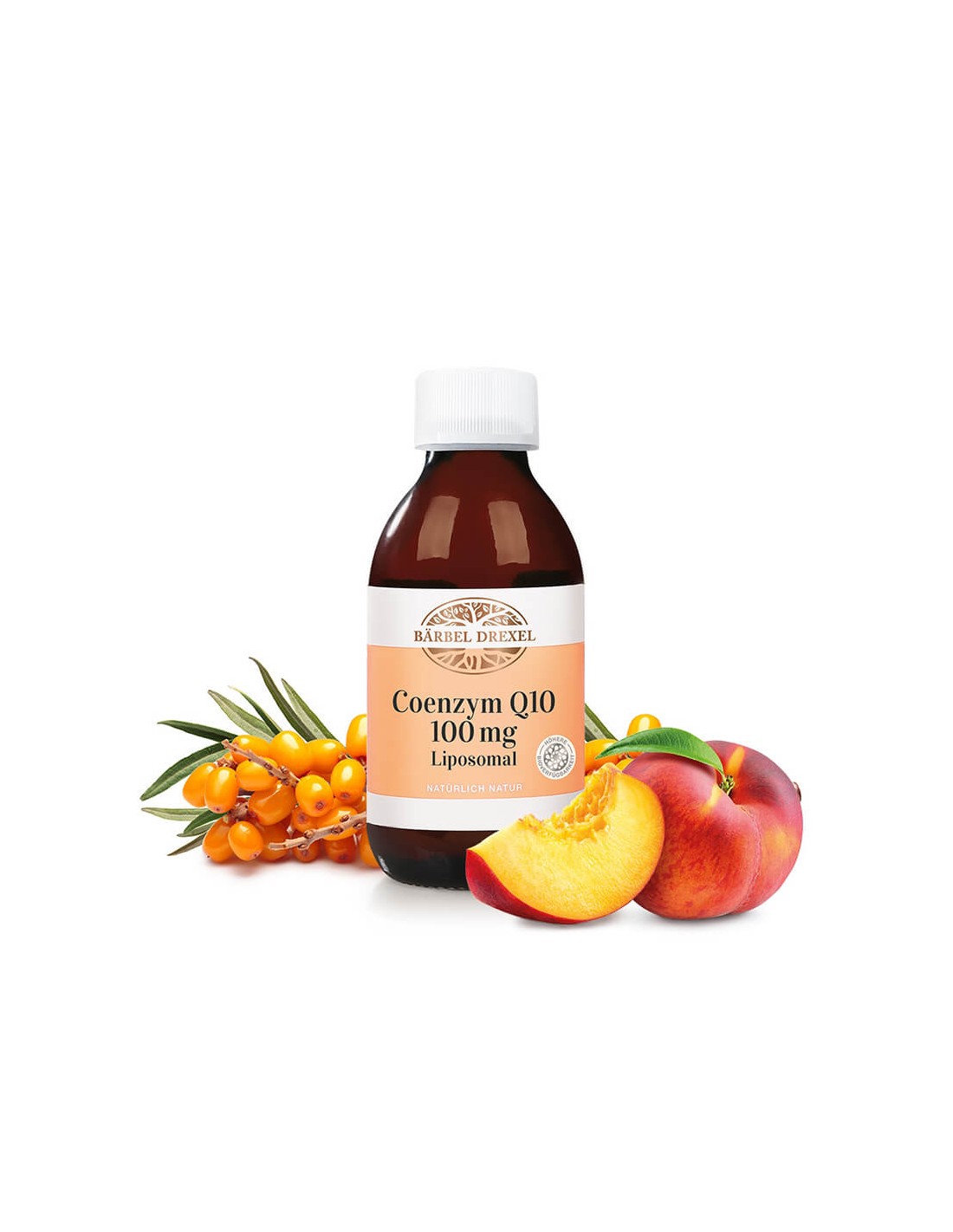 Coenzyme Q10 with high absorption - For a healthy heart, 150 ml (peach flavor)