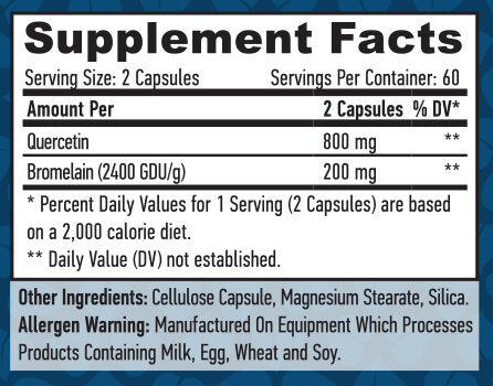 Quercetin with Bromelain / 120 Vcaps