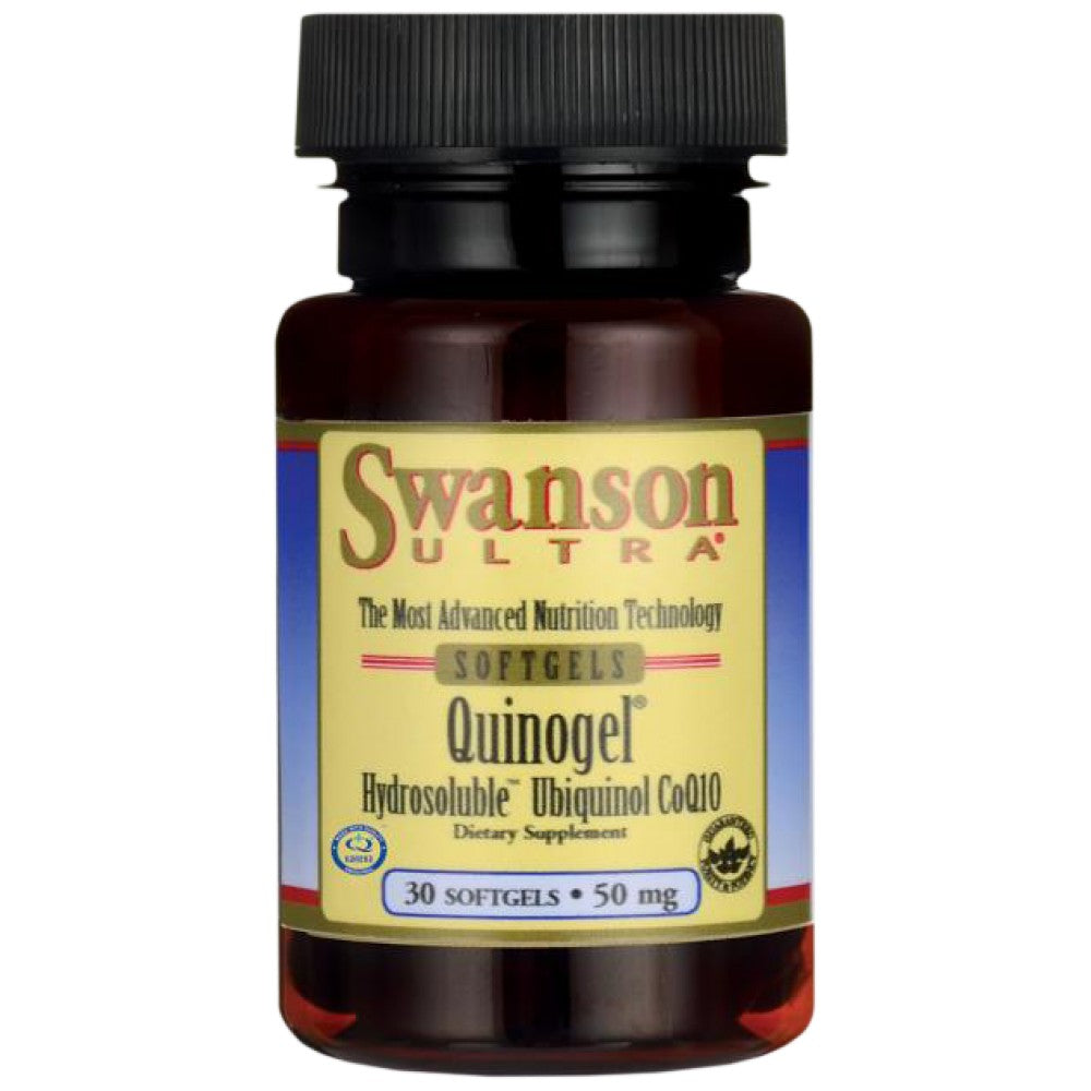 Quinogel - hidrossolúvel ubiquinol coq10 30 cápsulas de gel