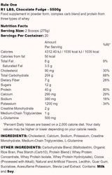 R1 lbs | Wysokie kalorie Mass Gainer - 5500 gramów