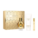 Nastavte milion zlata pro její eau de Parfum 90ml + tělový krém 100 ml + cestovní sprej 10 ml