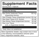 Raw Multi-Glandular For Men 450 mg 60 capsules