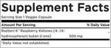 Razberi -k 500 mg/resistencia máxima cetonas de frambuesa - 60 cápsulas