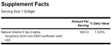 Real Food E from Non-GMO Sunflower Oil 60 Gel capsules