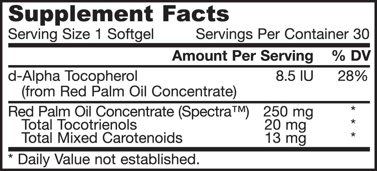 Red Palm Oil 100X 30 Gel capsules