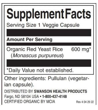 Rout Hefen Reis 600 mg | Gemaach mat organesche roude Hefen Reis - 60 Kapselen
