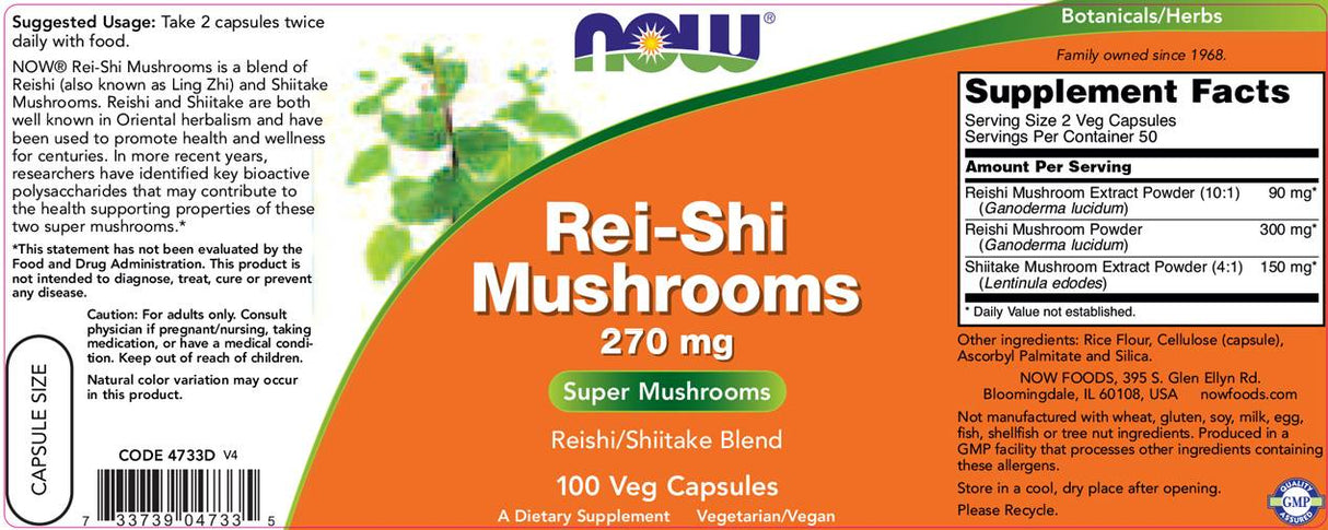 REI -SHI -champignons - 100 capsules