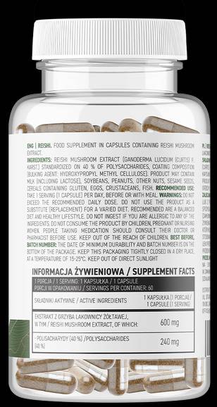 Reishi 600mg | Vege 60 capsules