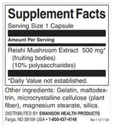Reishi Mushroom Extract 500 mg | Standardized - 90 capsules