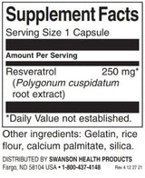 Resveratrolis - didesnis potencialas 250 mg / 30 spąstų - 0