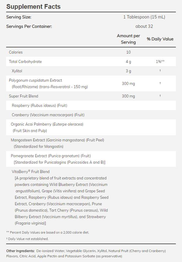 Resveratrol Natural / Liquid Concentrate - 473 ml