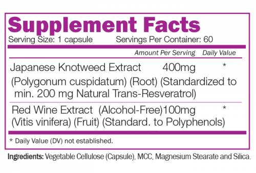 Resveratrol 200 mg - 60 капсули - Feel You