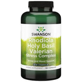 Rhodiola Holy Basil Complejo de estrés valeriano - 180 cápsulas