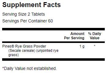 Rye Grass 120 Tablets