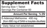 SAM-e 400 mg - 60 Tablets