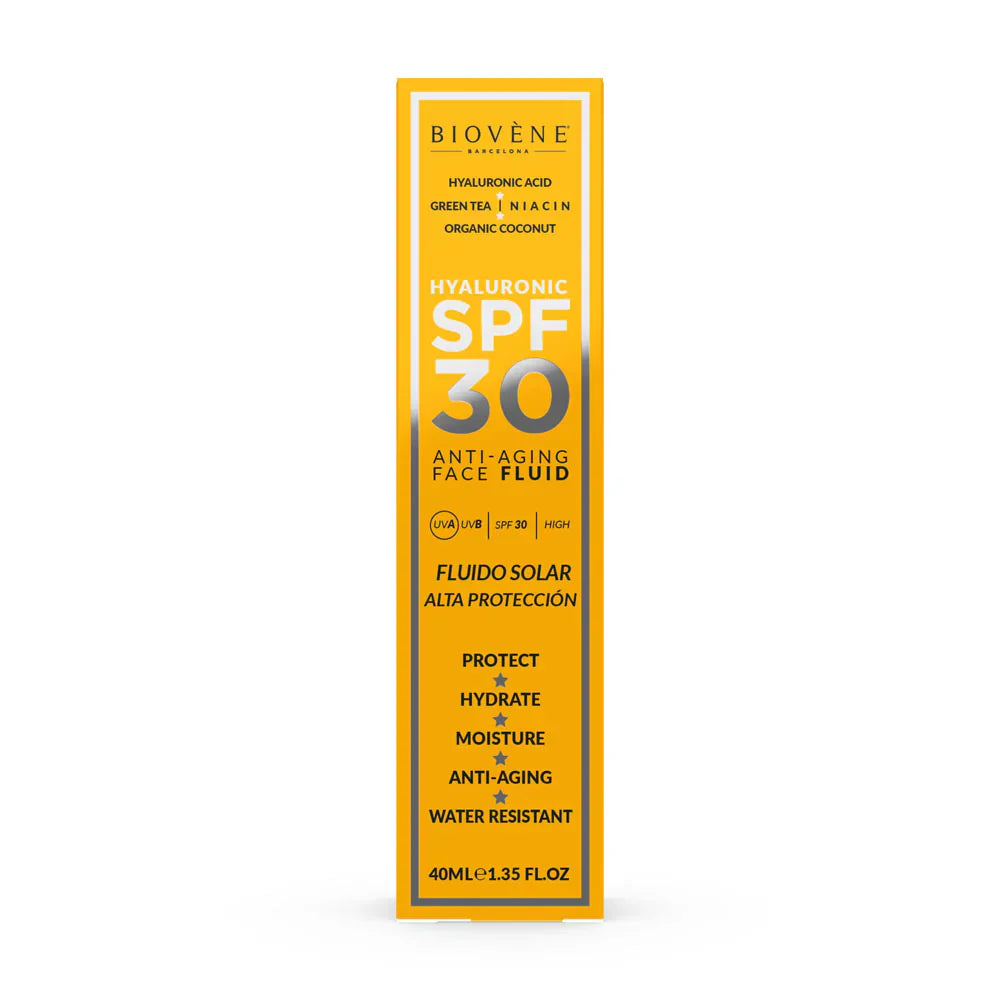 Moisturizing facial sunscreen SPF 30 with anti-aging hyaluronic acid - 40 ml