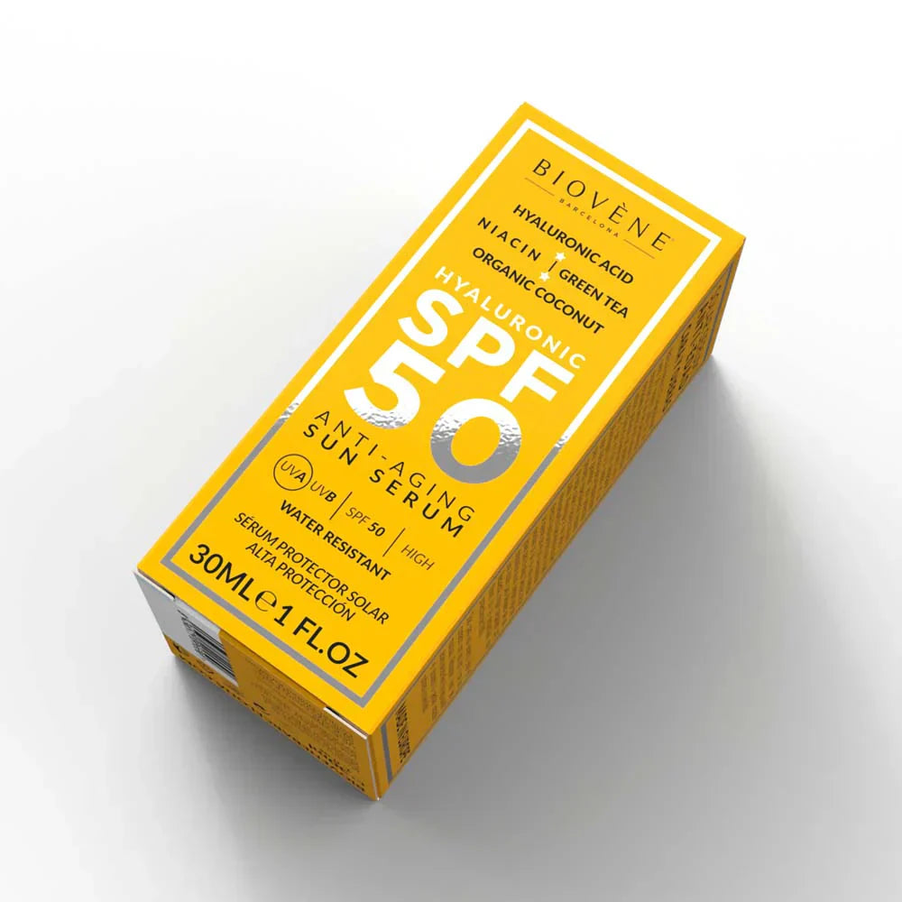 Anti -aging obličejový opalovací krém SPF 50 s kyselinou hyaluronovou - 30 ml