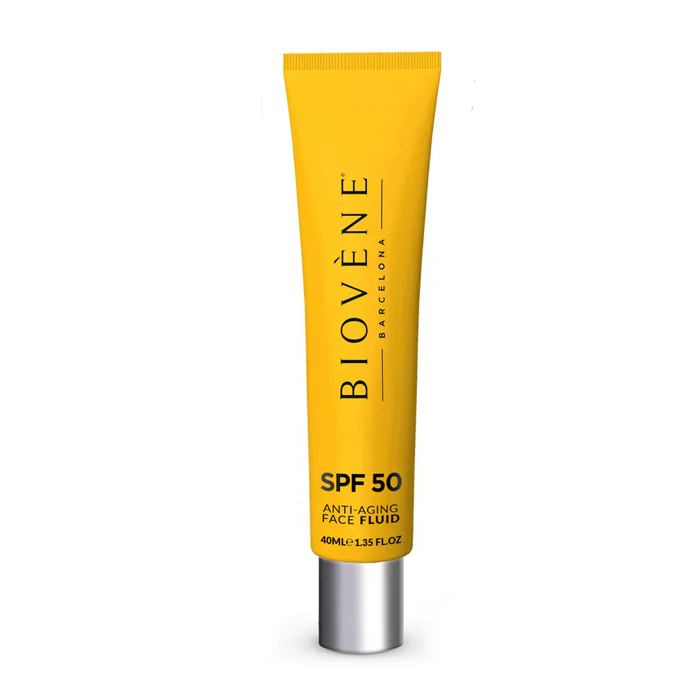 Zvlhčující obličejové opalovací krém SPF 50 s kyselinou hyaluronovou proti stárnutí - 40 ml