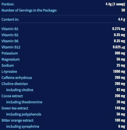 STIM PAK [220 grams, 50 servings]