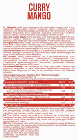 Nulová kalorická omáčka Curry Mango - 500 ml