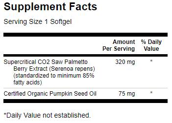 Saw Palmetto - Maximum Strength 320 mg 60 gel capsules