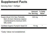 Pjūklo palmetto - maksimalus stipris 320 mg 60 gelio kapsulių