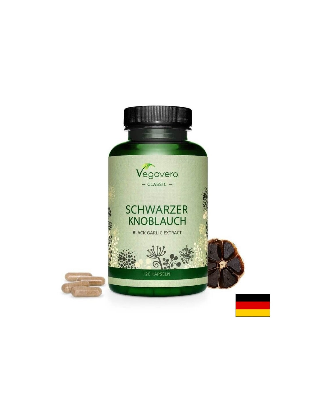 Schwarzer Knoblauch/ Extracto de ajo negro, 120 cápsulas <tc>Vegavero</tc>