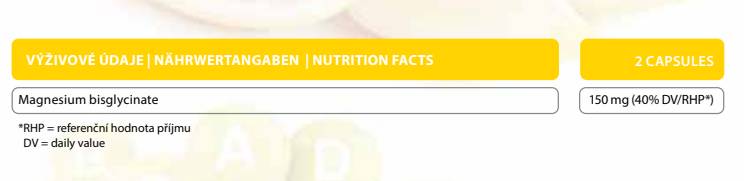 Magnio chelated bisglicinate - 120 kapsulės
