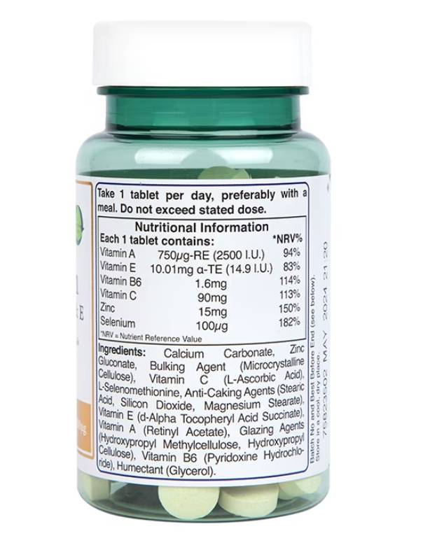 Selenium 100 mcg + Zinc & Vits A, C & E - 120 Tablets