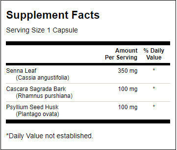 Senna/Psyllium/Cascra Complex 550 mg - 90 capsules