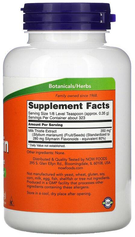 Silymarin Milk Thistle Extract / Powder - 113 gramas