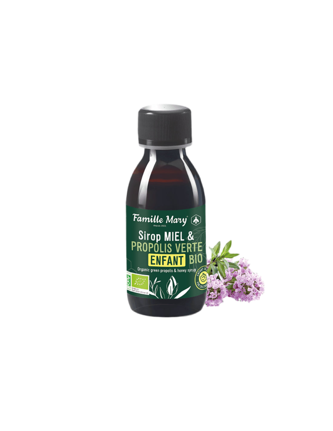 Sirop Miel & Propolis Verte Enfant Bio / Syrup for children with honey and green propolis (organic), 125 ml Famille Mary