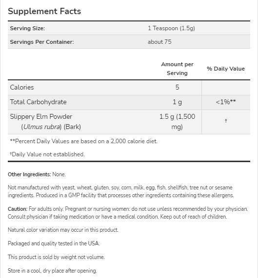 Slippery Elm Powder - 113 gramů