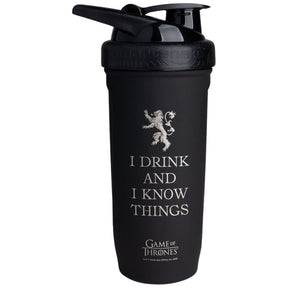 Smart Reinforce Stainless Steel Shaker | Game Of Thrones I Drink and I Know Things - 900 ml - Nutra Best Europe
