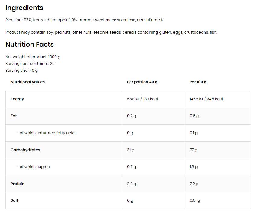 CREAM OF RICE | Nutritious Rice Meal 1000 grams