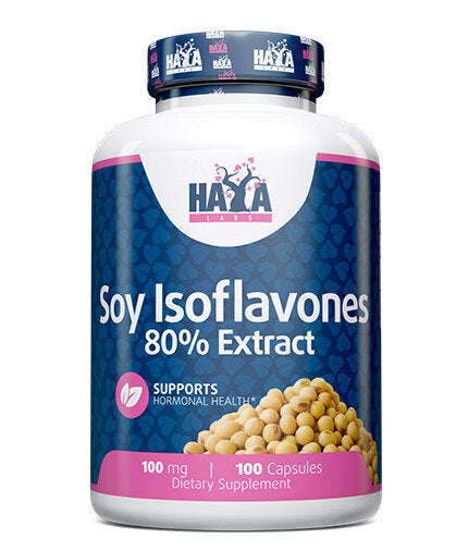 Soy Isoflavones 80% Extract NON-GMO 100mg / 100 Caps.