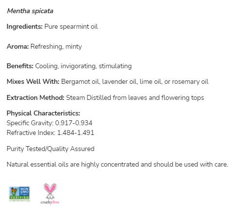 Spearmint Oil | 100% Pure Mentha Spicata - 30 ml