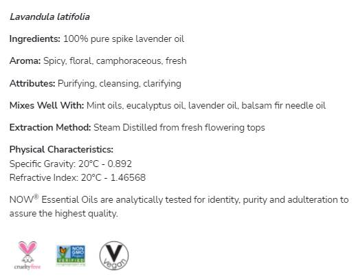 Spike Lavender | 100% Pure LaVandula Latifolia - 30 ml