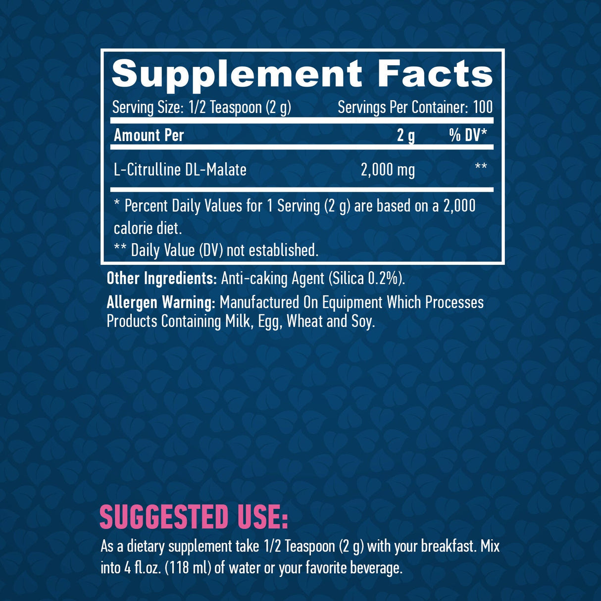 Sports Citrulline Malate 200g.