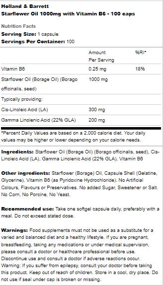 Starflower Ueleg 1000mg | Mam Vitamin B6 - 100 Kapselen