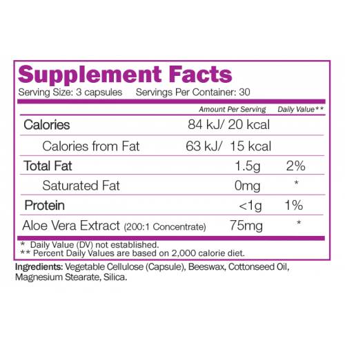 Super Aloe Vera (Extract 200:1 Concentrate) 90 capsules