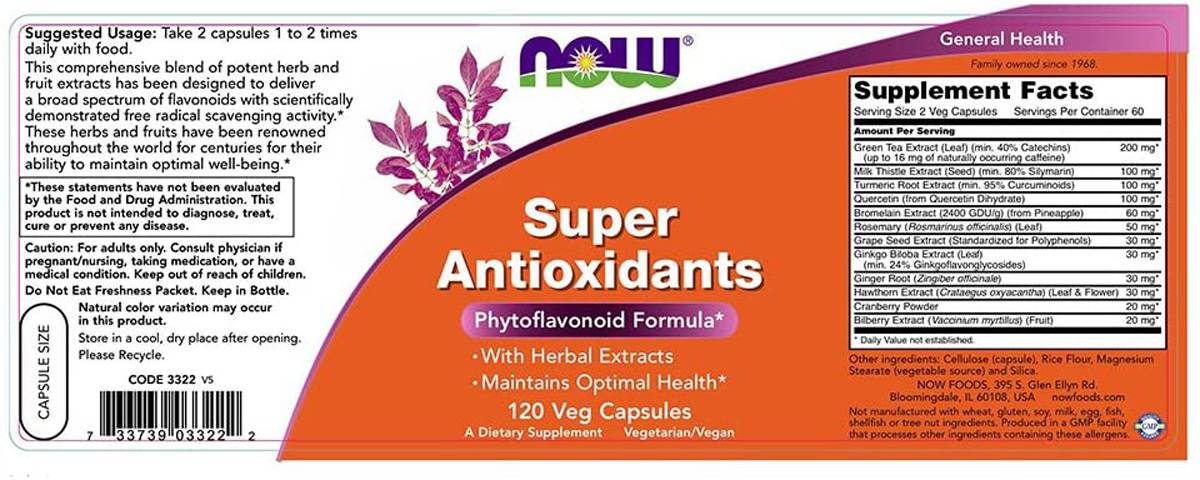 Super antioxidanten - 120 capsules