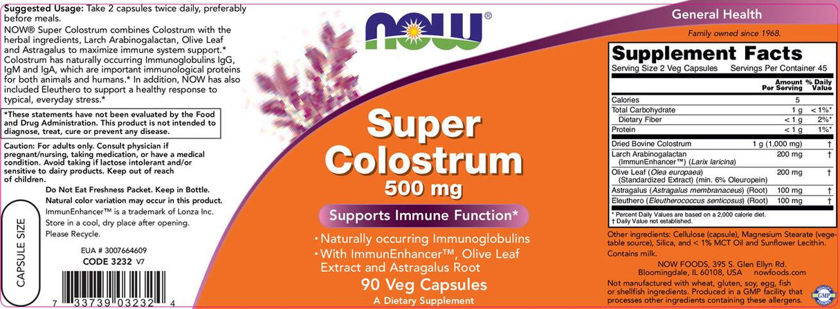 Super Colostrum - 500 mg - 90 capsules