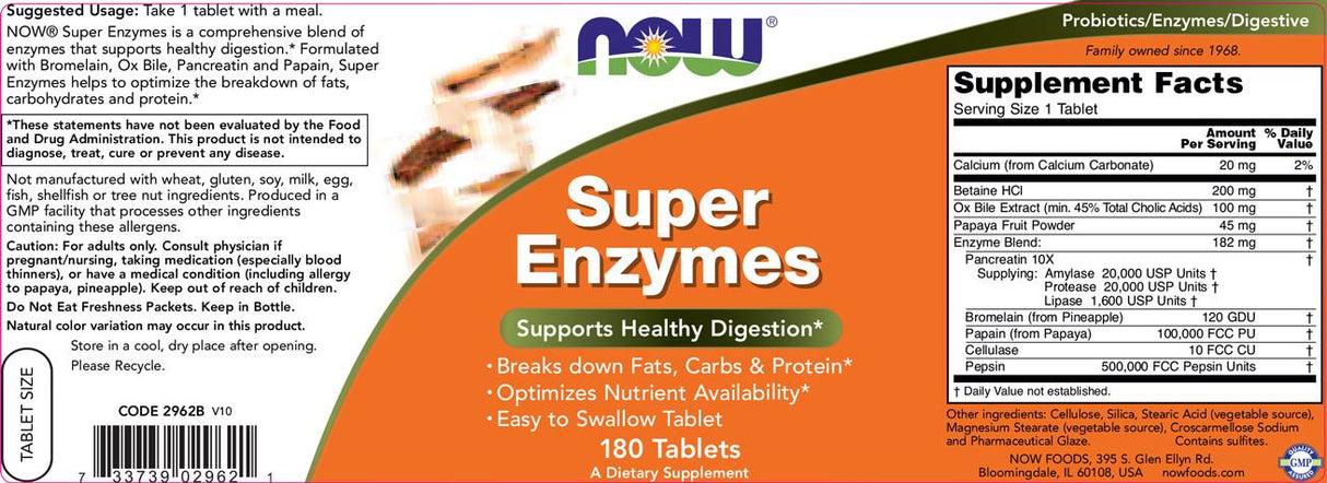 Super Enzymen - 180 tabletten