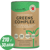 Super Greens Complex (18 aktivních složek) 200 g <tc>Nutravita</tc>