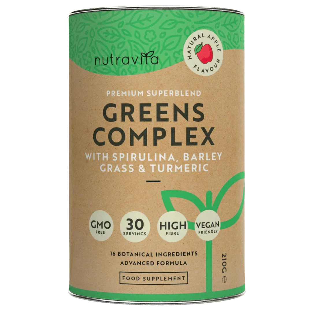 Super Greens Complex (18 aktivních složek) 200 g <tc>Nutravita</tc>