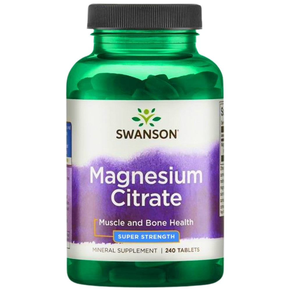Super-wytrzymałość cytrynianu magnezu 225 mg 240 tabletek
