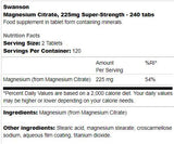 Super-wytrzymałość cytrynianu magnezu 225 mg 240 tabletek